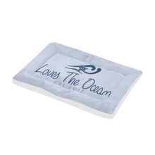 Load image into Gallery viewer, Loves The Ocean LB Navy Dog Bed 48" x 30"