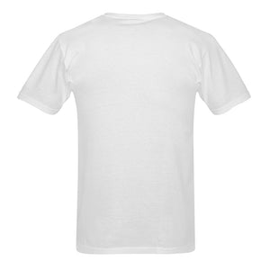 LTO Men White Blue Cotton T-Shirt