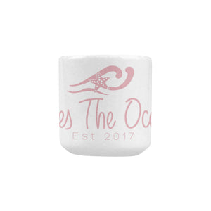 Loves The Ocean Rose Logo Heart-Shaped Mug (10.3 OZ)