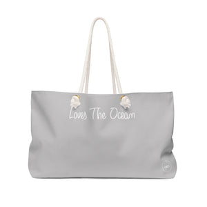 Loves The Ocean Grey Beach Bag