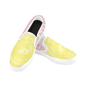 Loves The Ocean Yellow Rose Slip-on Canvas Shoes