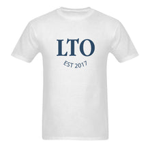 Load image into Gallery viewer, LTO Men White Blue Cotton T-Shirt