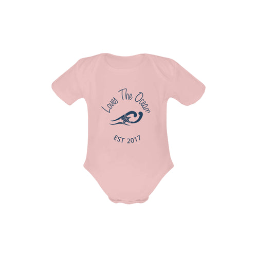 Loves The Ocean Rose Short Sleeve Onesie