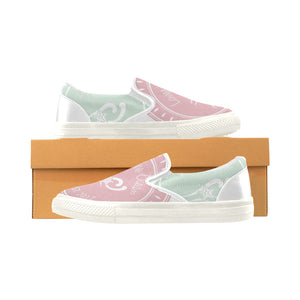 Loves The Ocean Rose Mint Slip on Canvas Kids Shoes