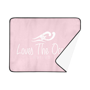 Loves The Ocean Rose White Beach Mats 78"x 60"