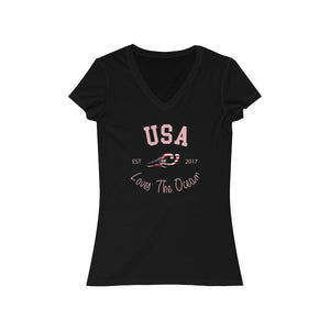 Loves The Ocean USA Limited Edition Women's V-Neck Tee