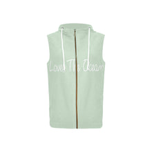 Load image into Gallery viewer, Loves The Ocean All Over Print Full Zip Sleeveless Hoodie