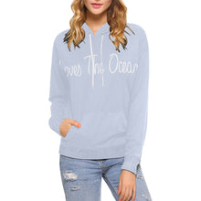 Load image into Gallery viewer, Loves The Ocean Lb White All Over Print Hoodie