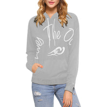 Load image into Gallery viewer, Loves The Ocean Grey White All Over Print Hoodie