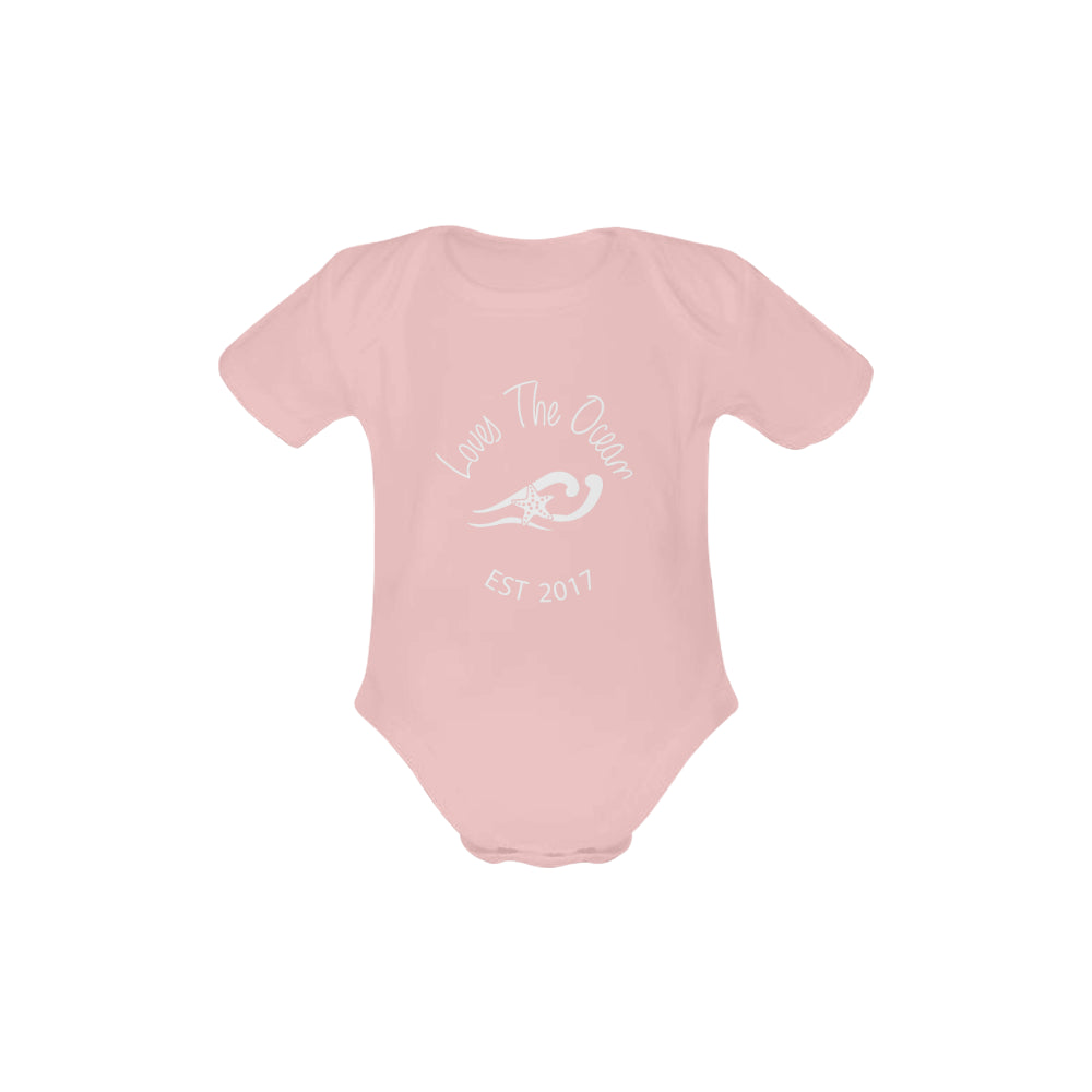 Loves The Ocean Rose White Onesie