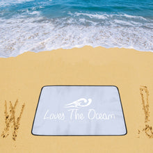 Load image into Gallery viewer, Loves The Ocean LB White Beach Mats 78&quot;x 60&quot;