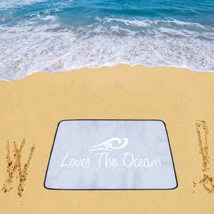 Loves The Ocean LB White Beach Mats 78"x 60"