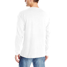 Load image into Gallery viewer, LTO Men White Blue Cotton Long Sleeve T-Shirt