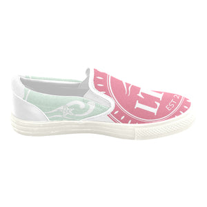 Loves The Ocean Pink Mint Slip on Canvas Kids Shoes