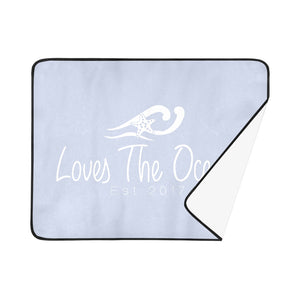 Loves The Ocean LB White Beach Mats 78"x 60"