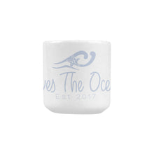 Load image into Gallery viewer, Loves The Ocean White Lightblue Heart-Shaped Mug (10.3 OZ)