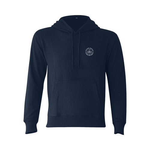 LTO Men Navy White Hooded Sweatshirt