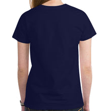 Load image into Gallery viewer, Loves The Ocean Navy Rose T-Shirt