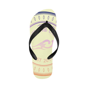 Loves The Ocean Unisex Multi White Flip Flops