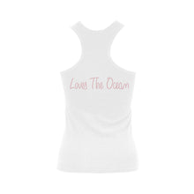 Load image into Gallery viewer, Loves The Ocean White Rose Tank Top