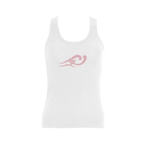 Loves The Ocean White Rose Tank Top