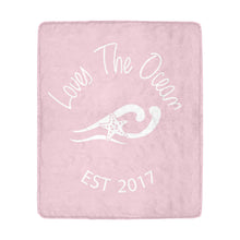 Load image into Gallery viewer, Loves The Ocean Rose Ultra-Soft Micro Fleece Blanket 50&quot; x 60&quot;