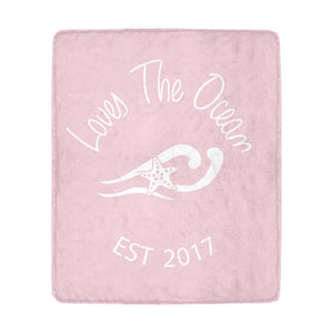 Loves The Ocean Rose Ultra-Soft Micro Fleece Blanket 50" x 60"