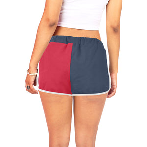 Loves The Ocean Navy Red All Over Print Casual Shorts