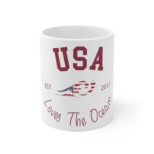 Loves The Ocean USA Limited Edition 11 oz / 15oz Ceramic Mug