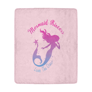 Loves The Ocean Mermaid Princess Ultra-Soft Micro Fleece Blanket 50" x 60"