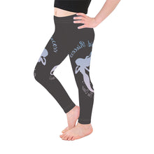 Load image into Gallery viewer, Loves The Ocean Mermaid Princess Lightblue Lilac All-Over Kid&#39;s Leggings