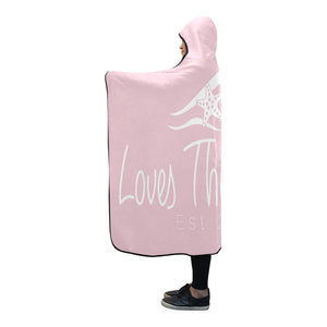 Loves The Ocean Huge Towel Rose White Hooded Blanket 80"x56"