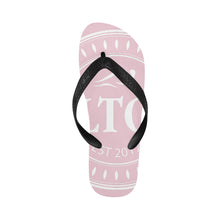 Load image into Gallery viewer, Loves The Ocean Unisex Rose White Flip Flops