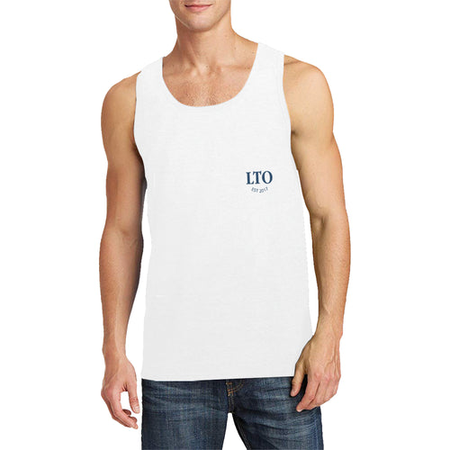 LTO Men White Cotton Tank Top