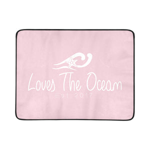 Loves The Ocean Rose White Beach Mats 78"x 60"