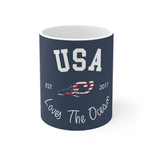 Load image into Gallery viewer, Loves The Ocean USA Limited Edition 11 oz / 15oz Ceramic Mug