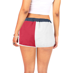 Loves The Ocean Red White All Over Print Casual Shorts