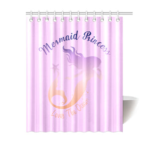 Loves The Ocean Mermaid Princess Shower Curtain 60"x72"