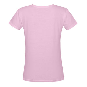 Loves The Ocean Rose White V-Neck T-Shirt