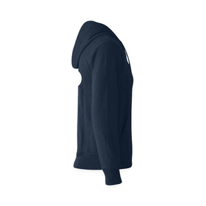 LTO Men Navy White Hooded Sweatshirt