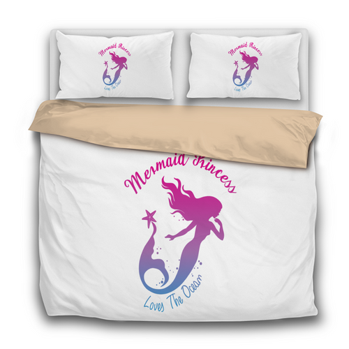 Loves The Ocean Mermaid Princess 3 Pcs Bedding Sets