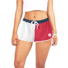 Load image into Gallery viewer, Loves The Ocean Red White All Over Print Casual Shorts