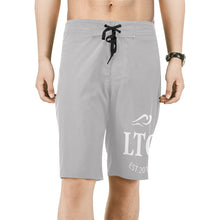 Load image into Gallery viewer, LTO Grey Men&#39;s All Over Print Beach Shorts