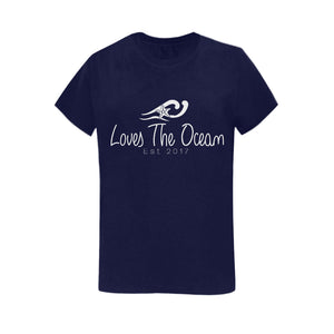 Loves The Ocean Navy White T-Shirt