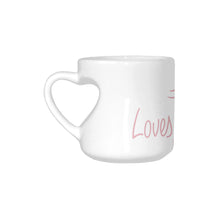 Load image into Gallery viewer, Loves The Ocean Rose Logo Heart-Shaped Mug (10.3 OZ)