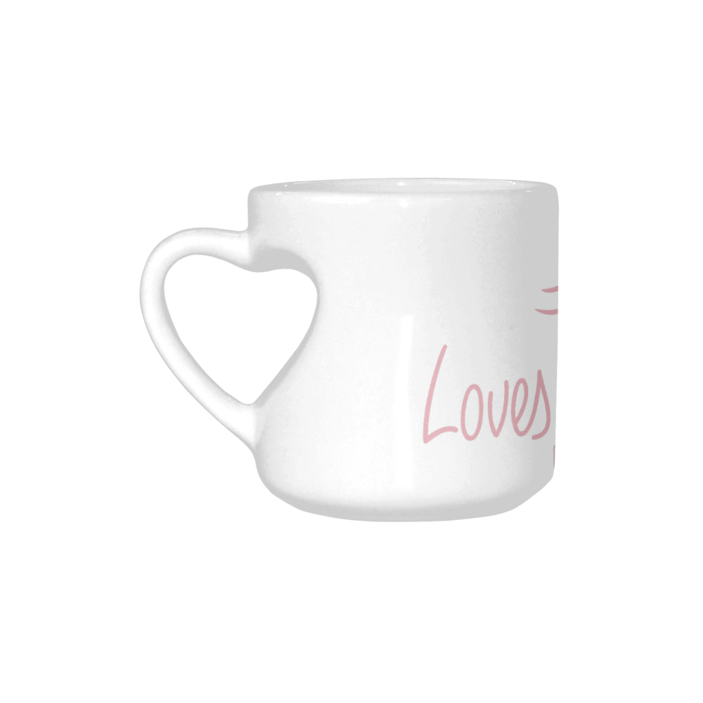 Loves The Ocean Rose Logo Heart-Shaped Mug (10.3 OZ)