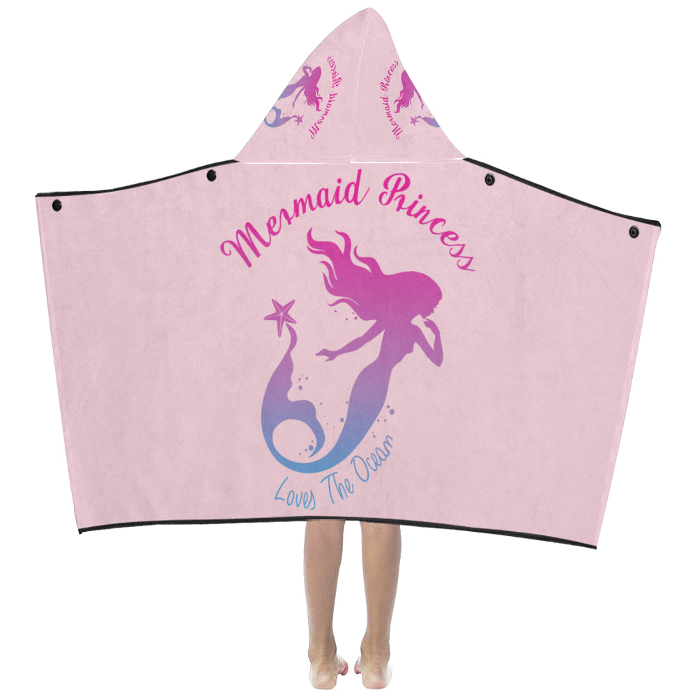 Loves The Ocean Mermaid Princess Hooded Bath Towels