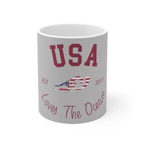 Loves The Ocean USA Limited Edition 11 oz / 15oz Ceramic Mug