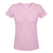 Load image into Gallery viewer, Loves The Ocean Rose White V-Neck T-Shirt