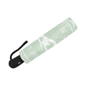 Loves The Ocean Mint Automatic Foldable Umbrella